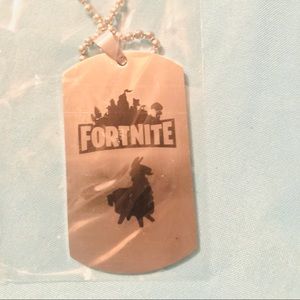 Fortnight dog tag necklace